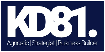 Kambiz Djafari KD81. Agnostic | Strategist | Business Builder Logo